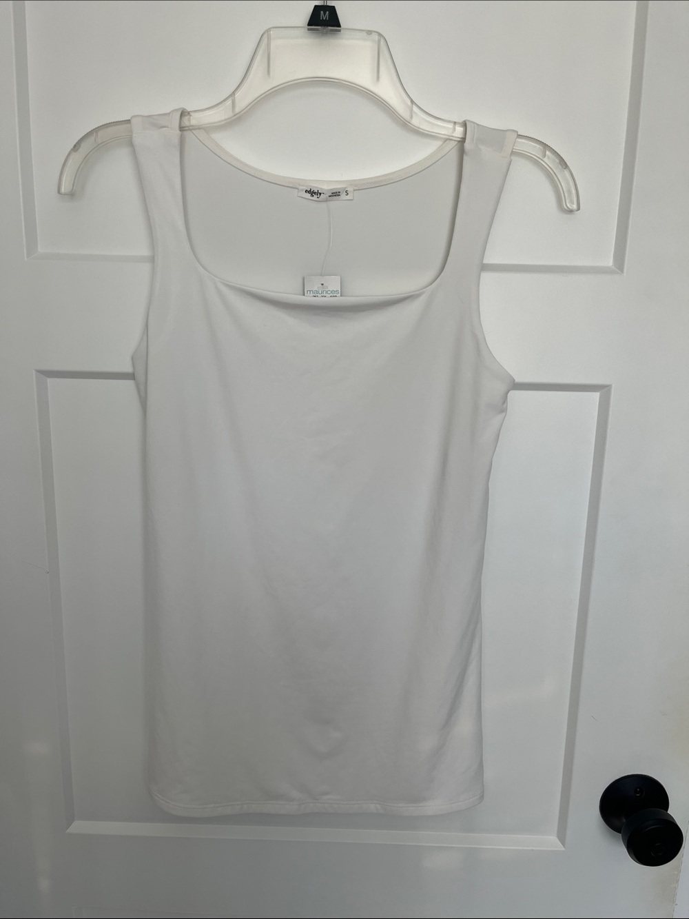 Maurices White Square Neck Tank Top